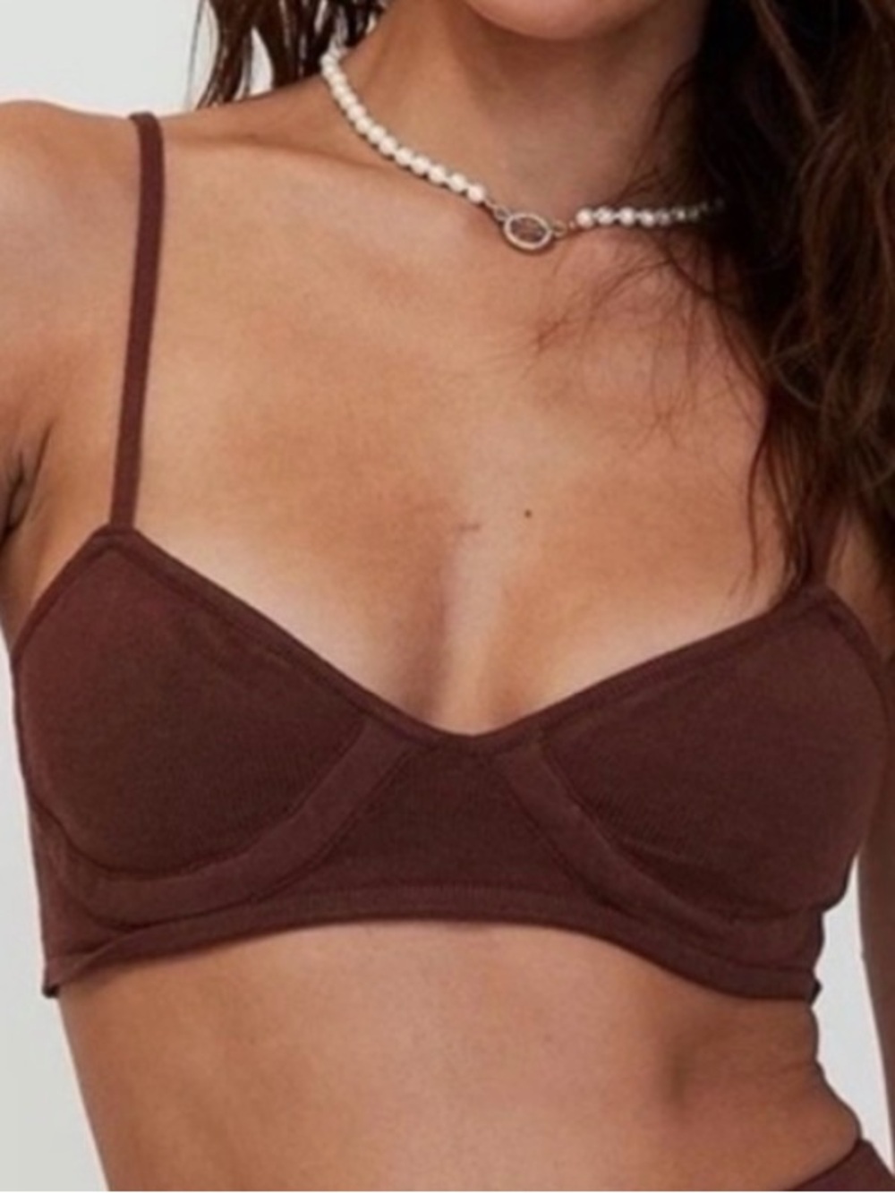 Princess Polly - brown strapless bralette